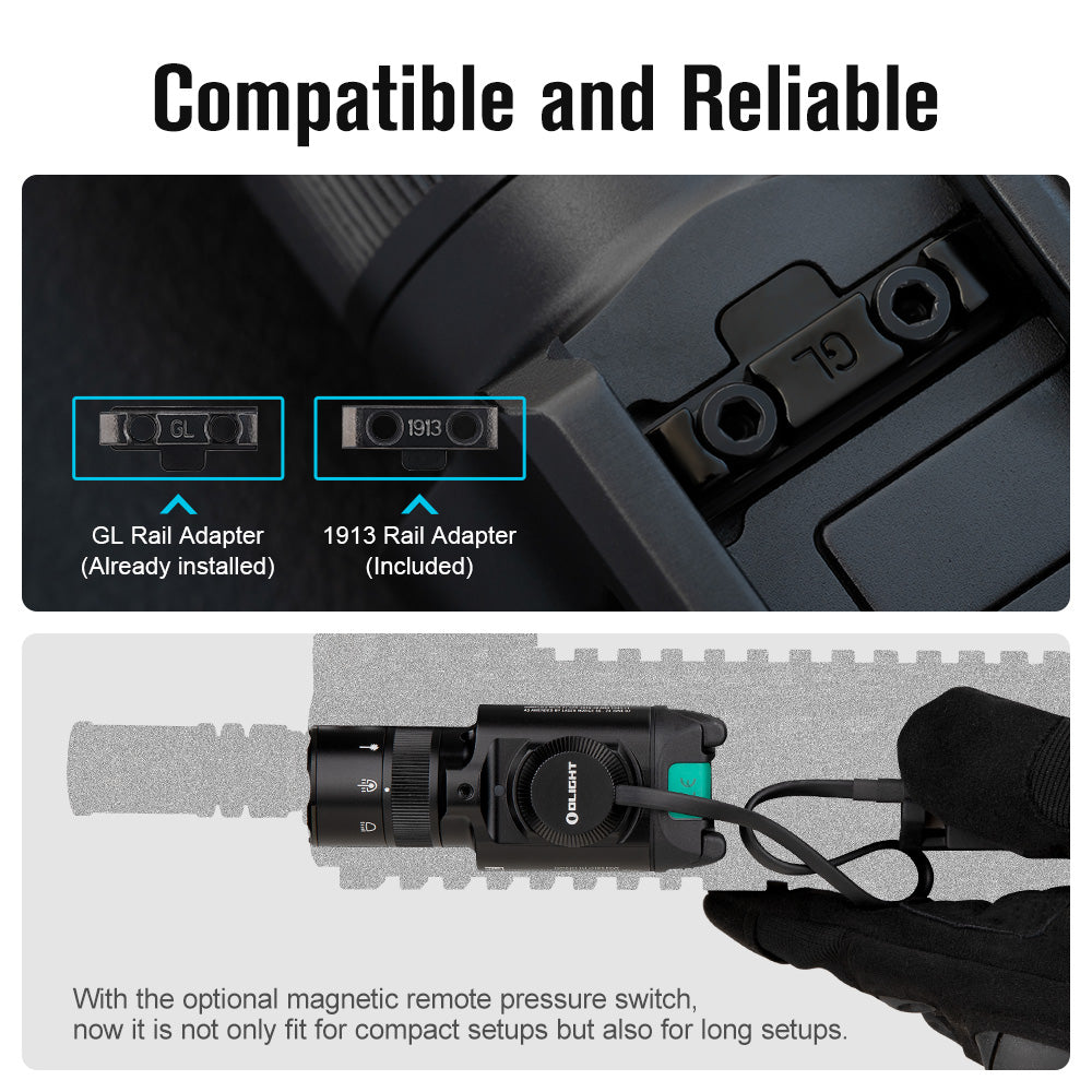Baldr Pro R – Rechargeable Weapon Light with Green Laser