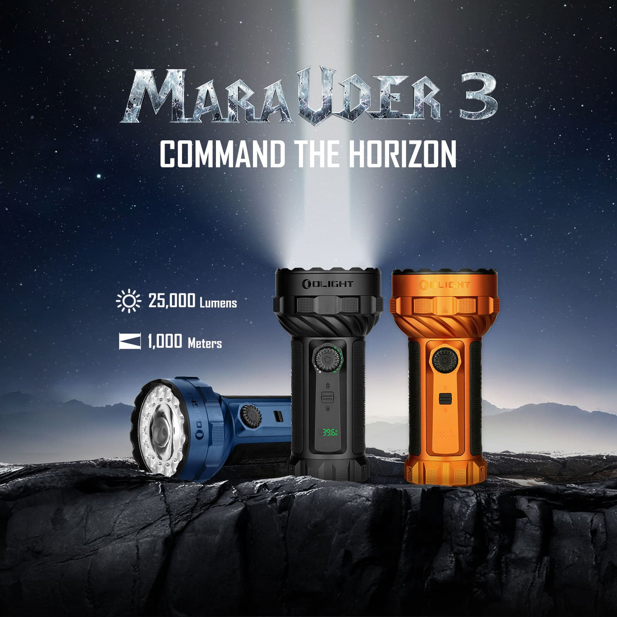 OLIGHT Marauder 3 Rechargeable Flashlight – 25,000 Lumens — manufacturer detail 4