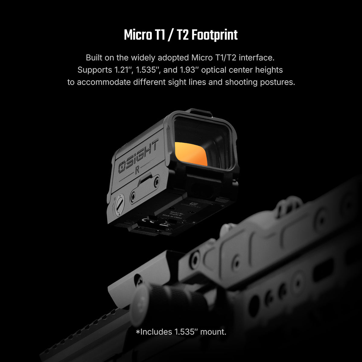 OLIGHT Osight R Enclosed Red Dot Sight – Micro T1/T2 Footprint — manufacturer detail 3